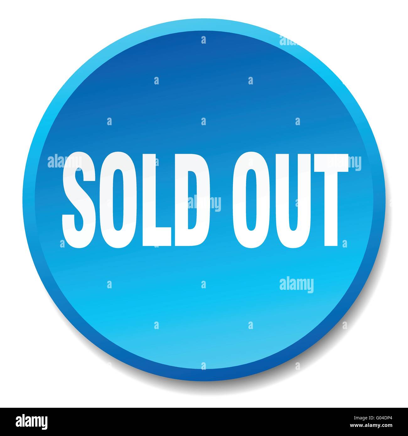 sold out blue round flat isolated push button Stock Vector Image & Art ...