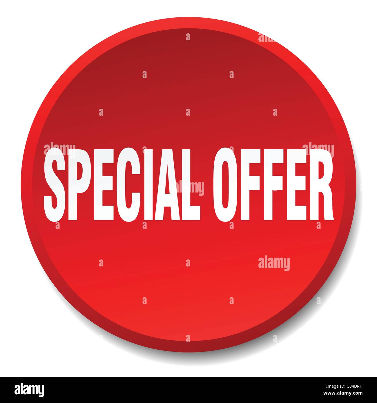 Round Offer special offer red round flat isolated push button Stock Vector Image ...