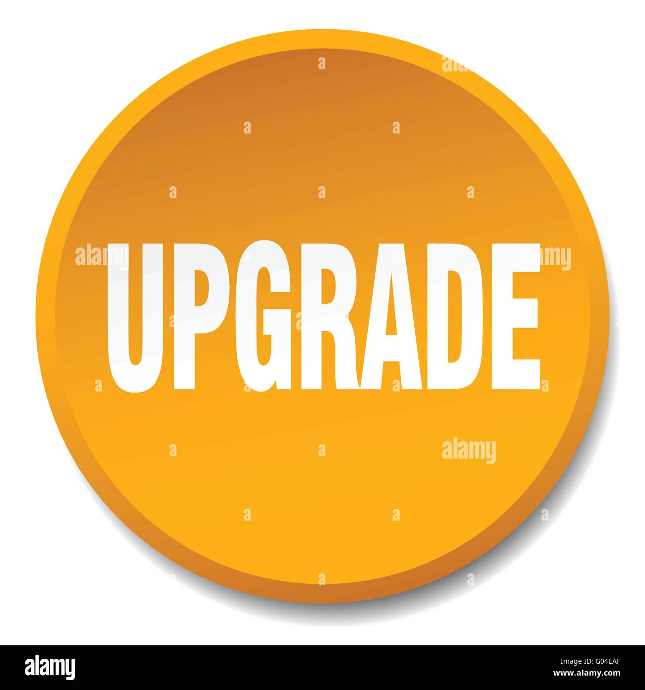 upgrade orange round flat isolated push button Stock Vector Image & Art ...