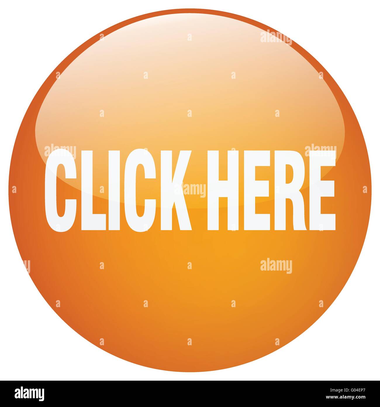 Round Click Sign click here orange round gel isolated push button Stock Vector Image ...