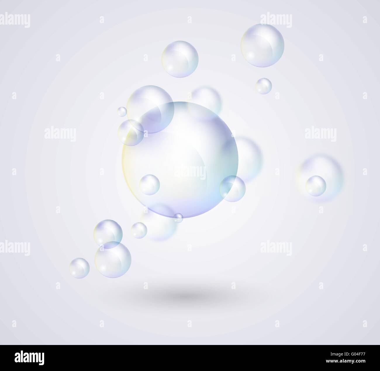 Transparent soap bubbles, vector Stock Vector