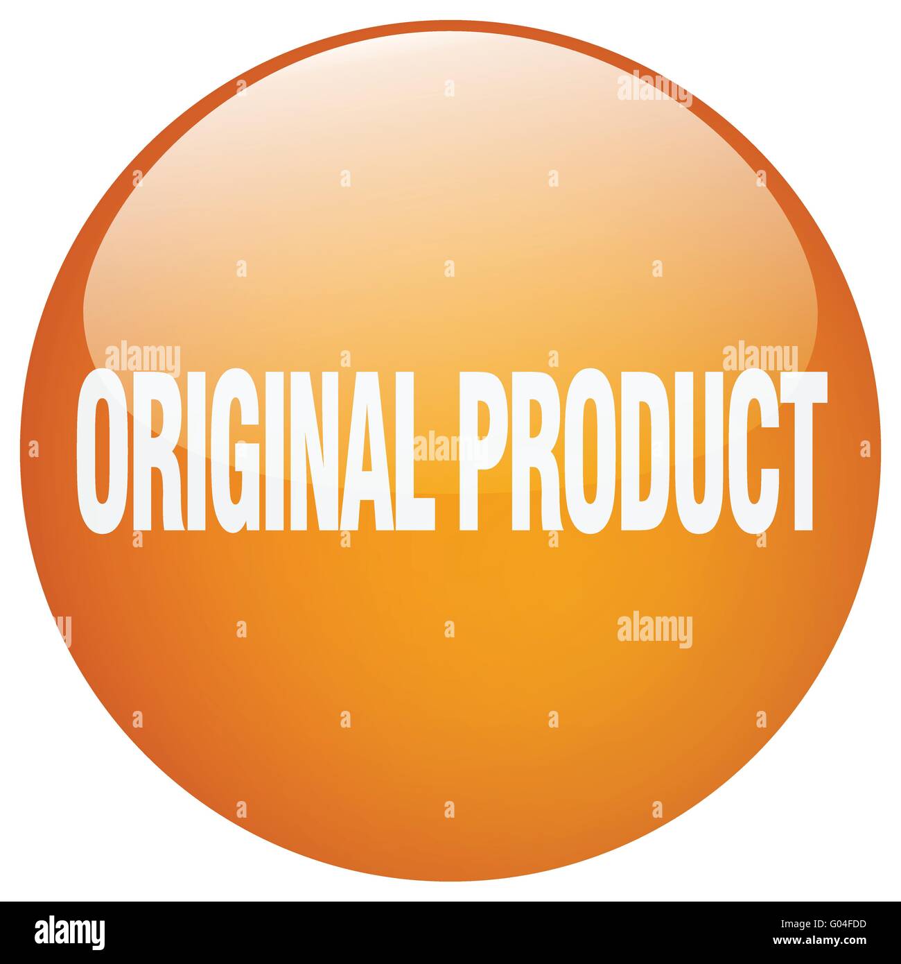 original product orange round gel isolated push button Stock Vector ...