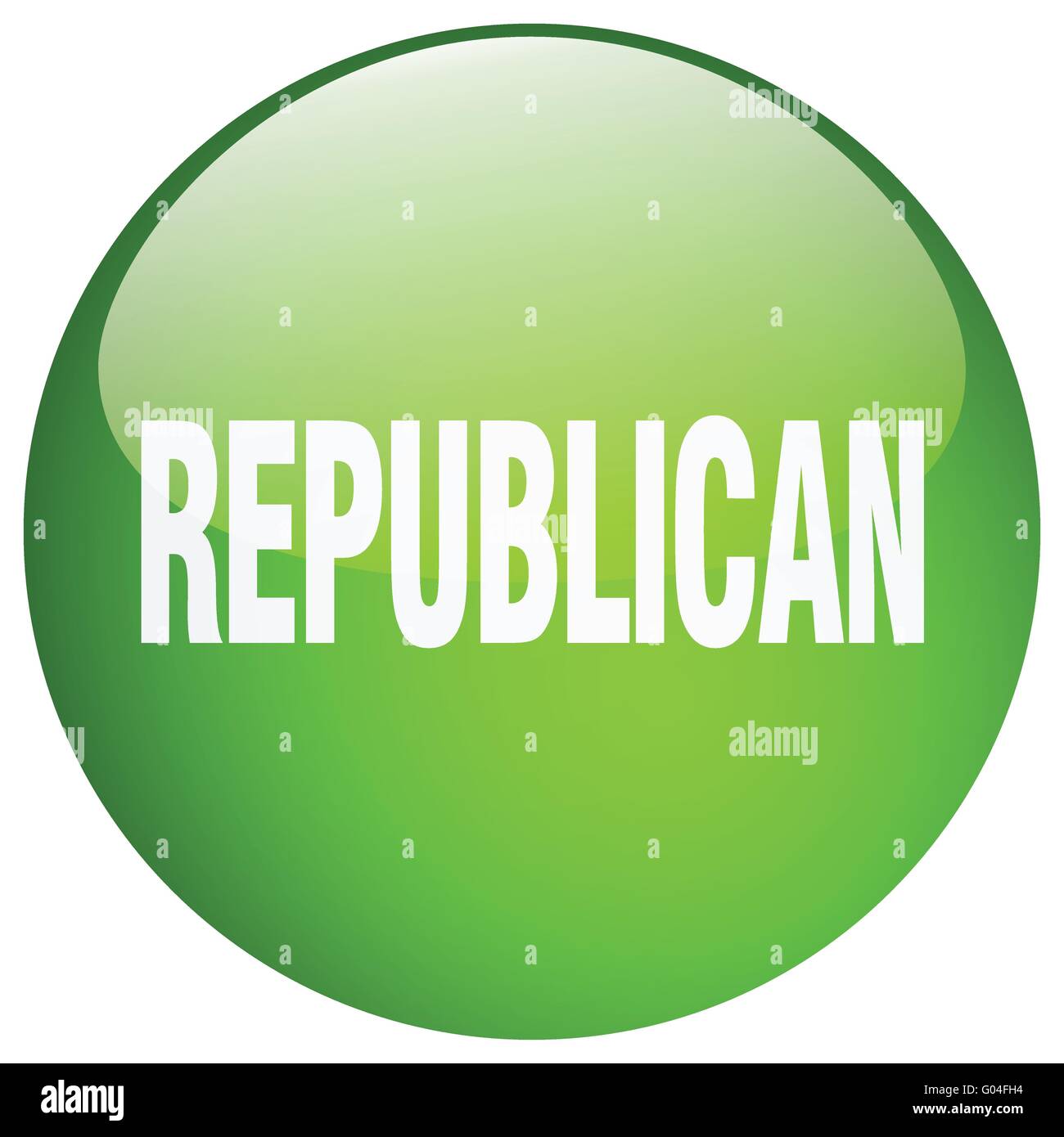 republican green round gel isolated push button Stock Vector Image ...