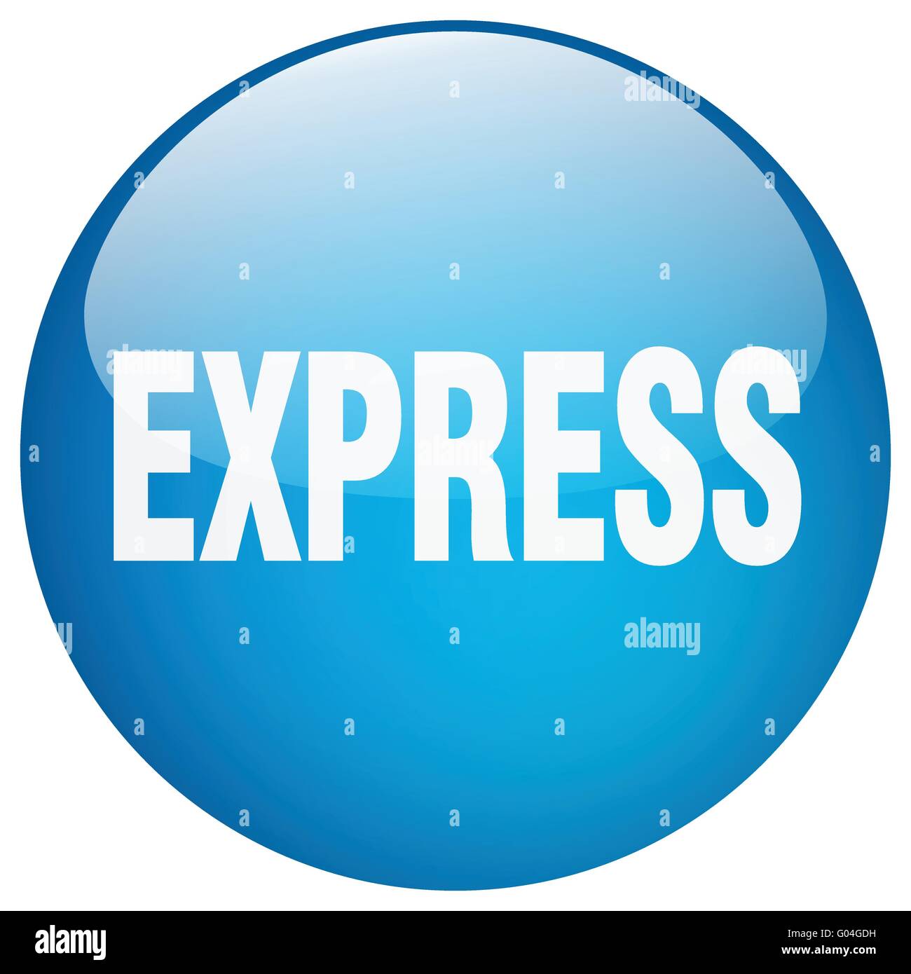 express blue round gel isolated push button Stock Vector Image & Art ...