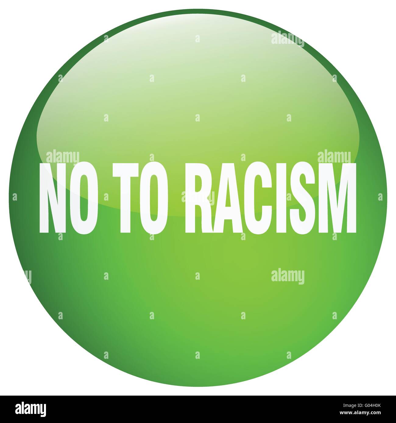no to racism green round gel isolated push button Stock Vector Image ...