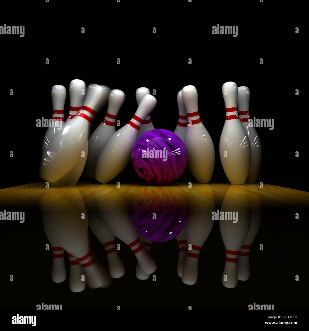 Purple ball does strike! Stock Photo - Alamy