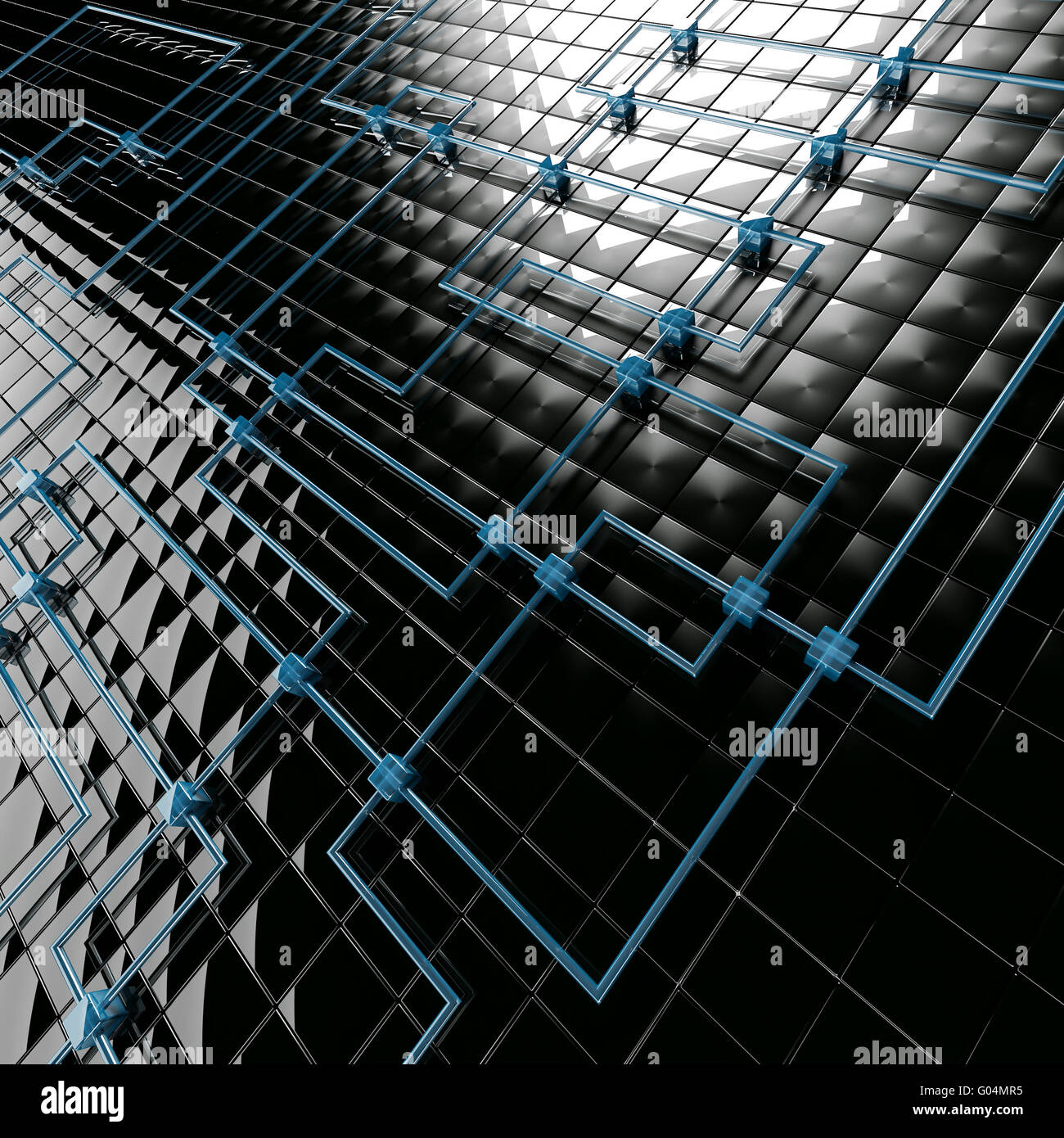 Abstract background from black metal big and blue Stock Photo - Alamy