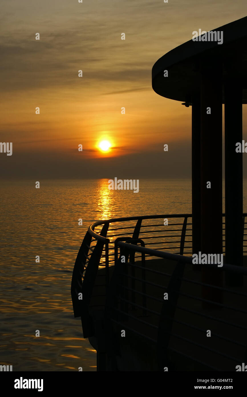 Sunrise in Kellenhusen on the baltic sea, Germany Stock Photo