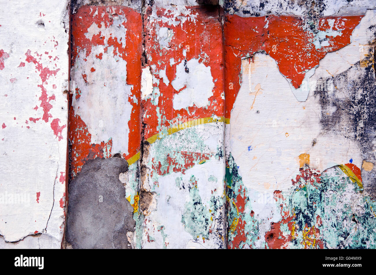 colorful old house wall background, India Stock Photo - Alamy