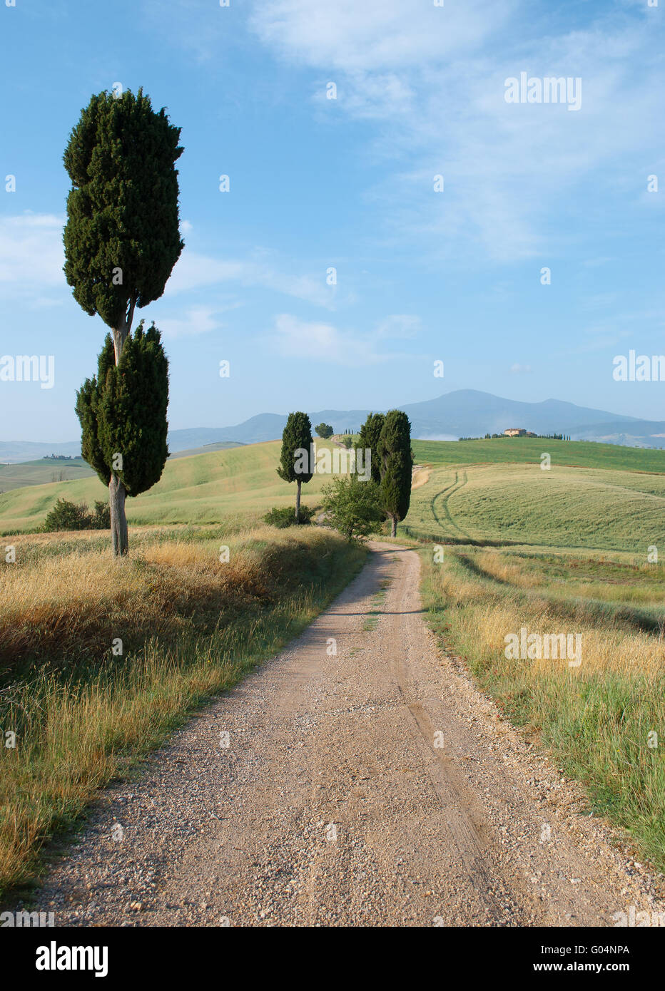 away through fields Stock Photo