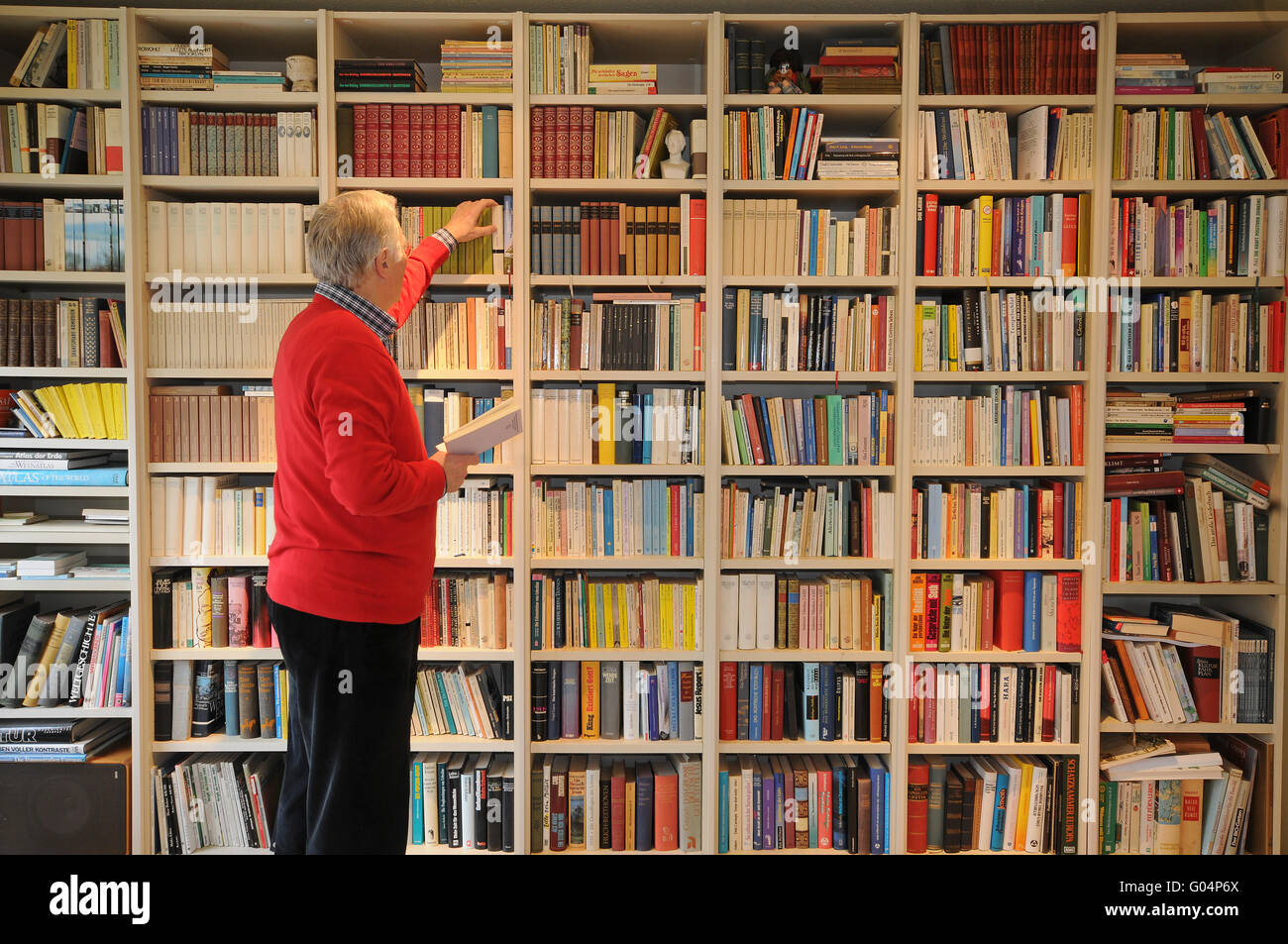 Shelf with books Stock Photo
