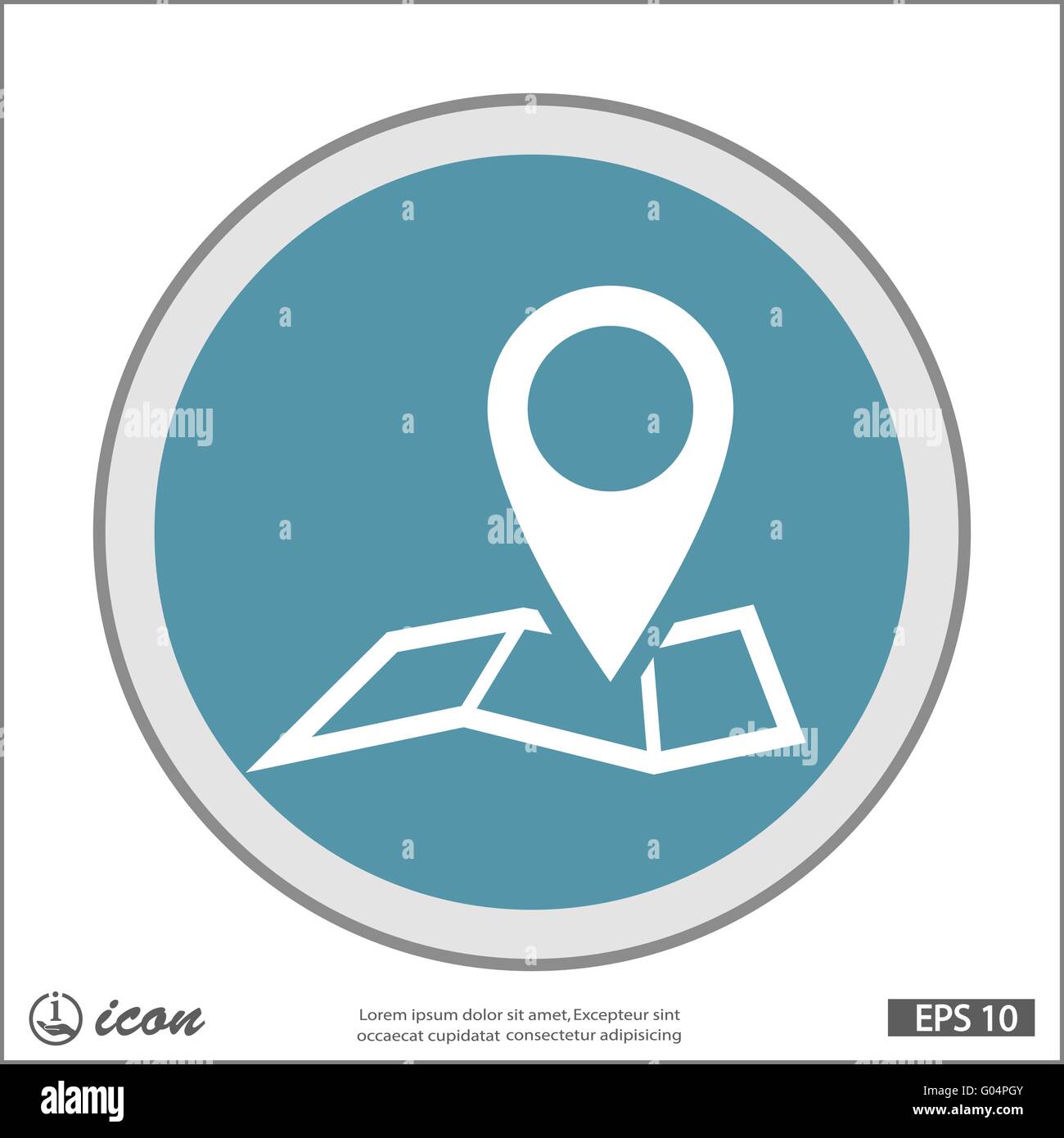 Pin on the map. Vector icon Stock Vector Image & Art - Alamy