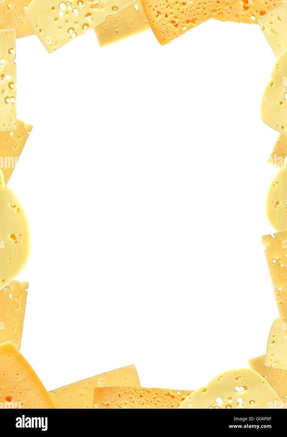 Nice picture frame made from various sliced cheese Stock Photo Alamy