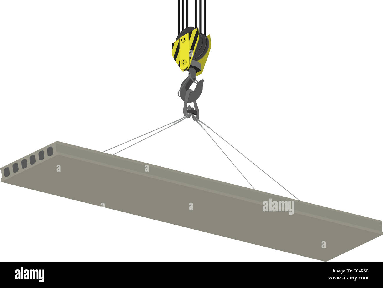 Crane Hook and hollow plate of overlapping Stock Photo