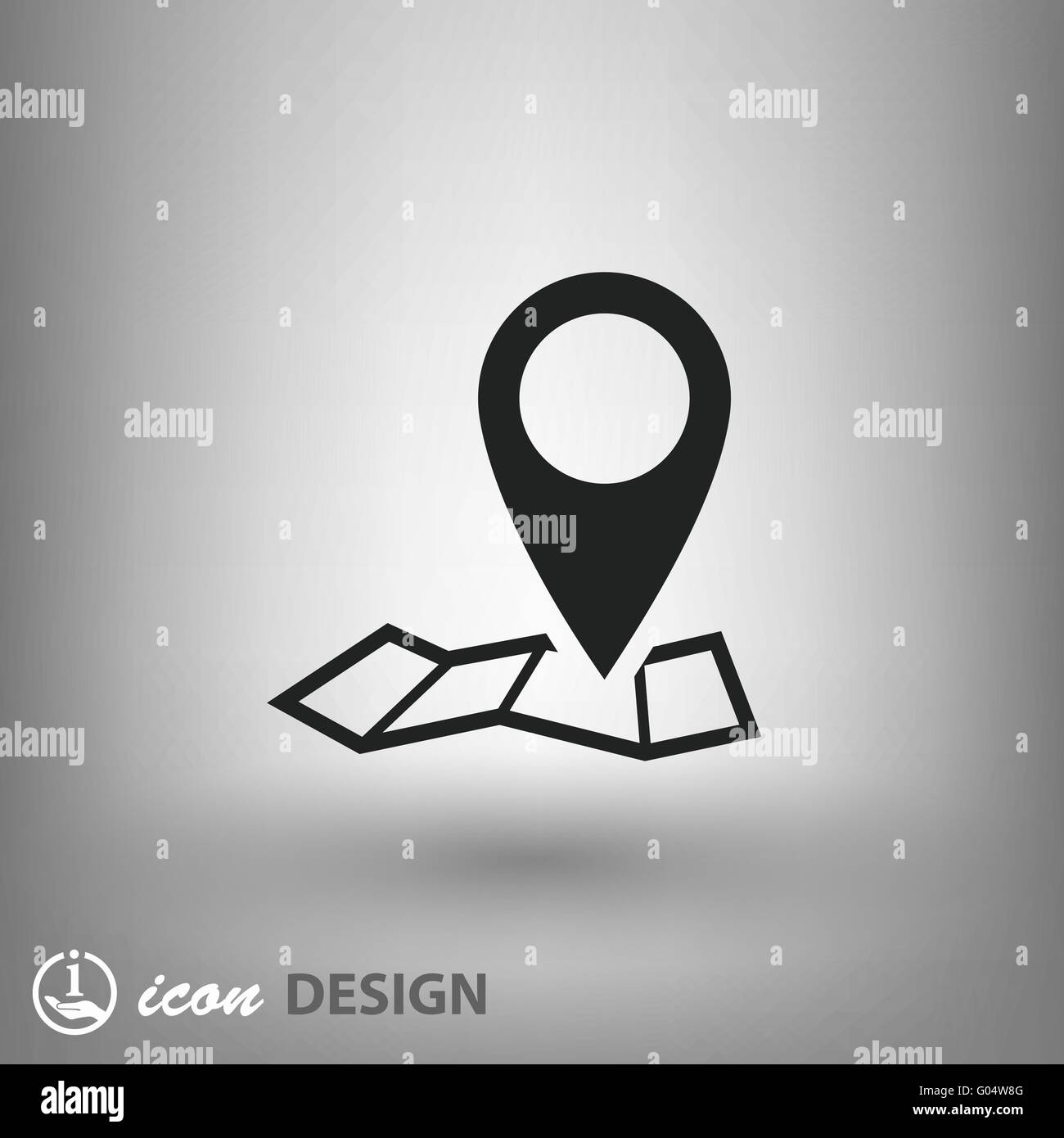 Pin on the map. Vector icon Stock Vector Image & Art - Alamy