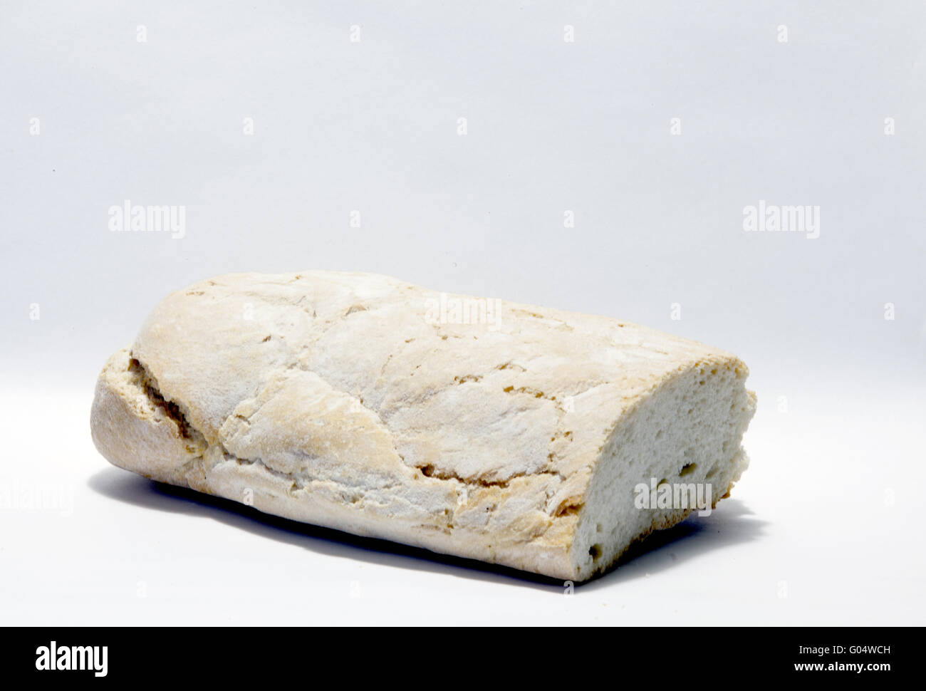 homemade bread on white background Stock Photo