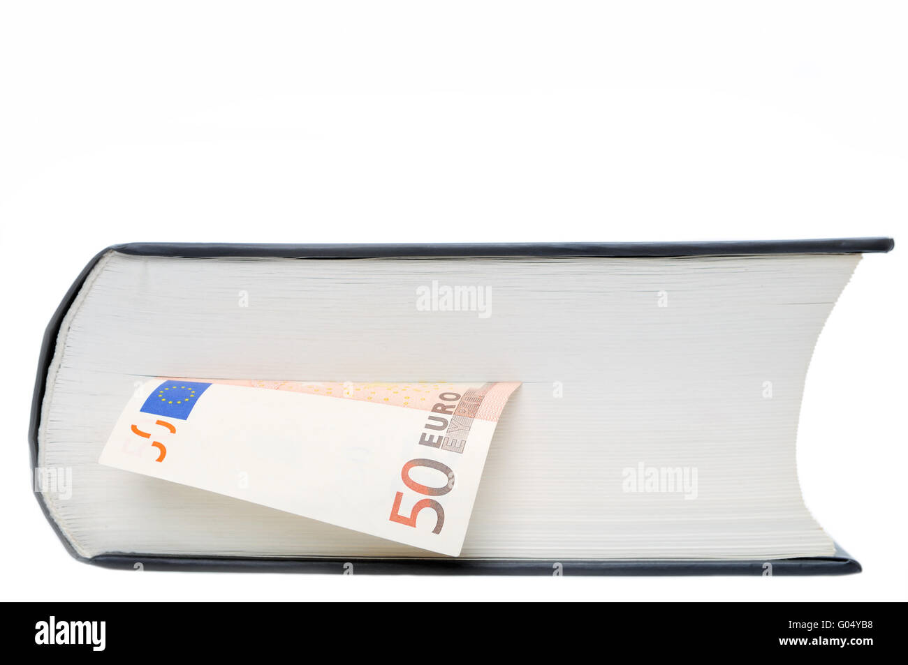 Money in book Stock Photo - Alamy