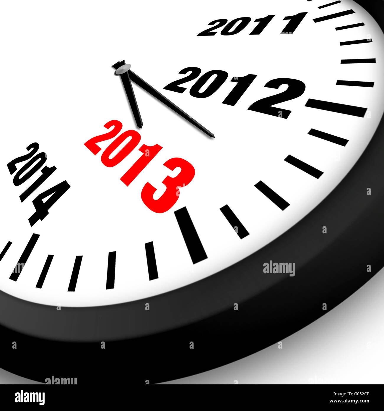 2013 Concept New Year Clock Stock Photo