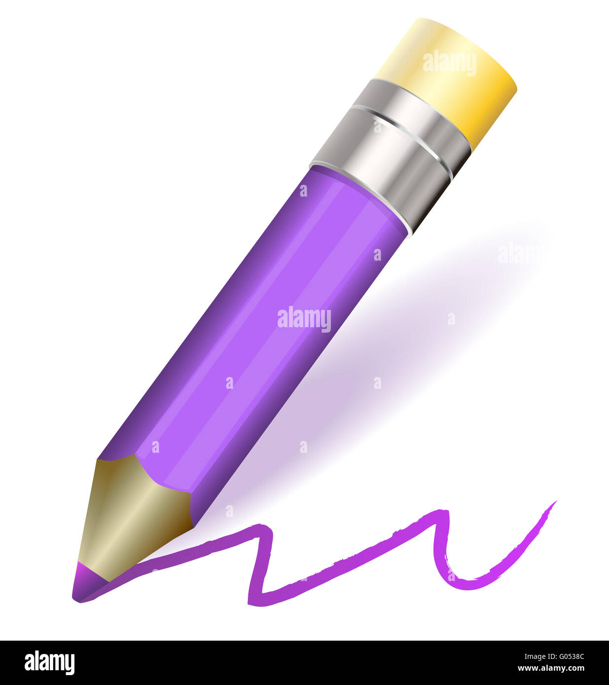 Vector purple pencil Stock Photo Alamy