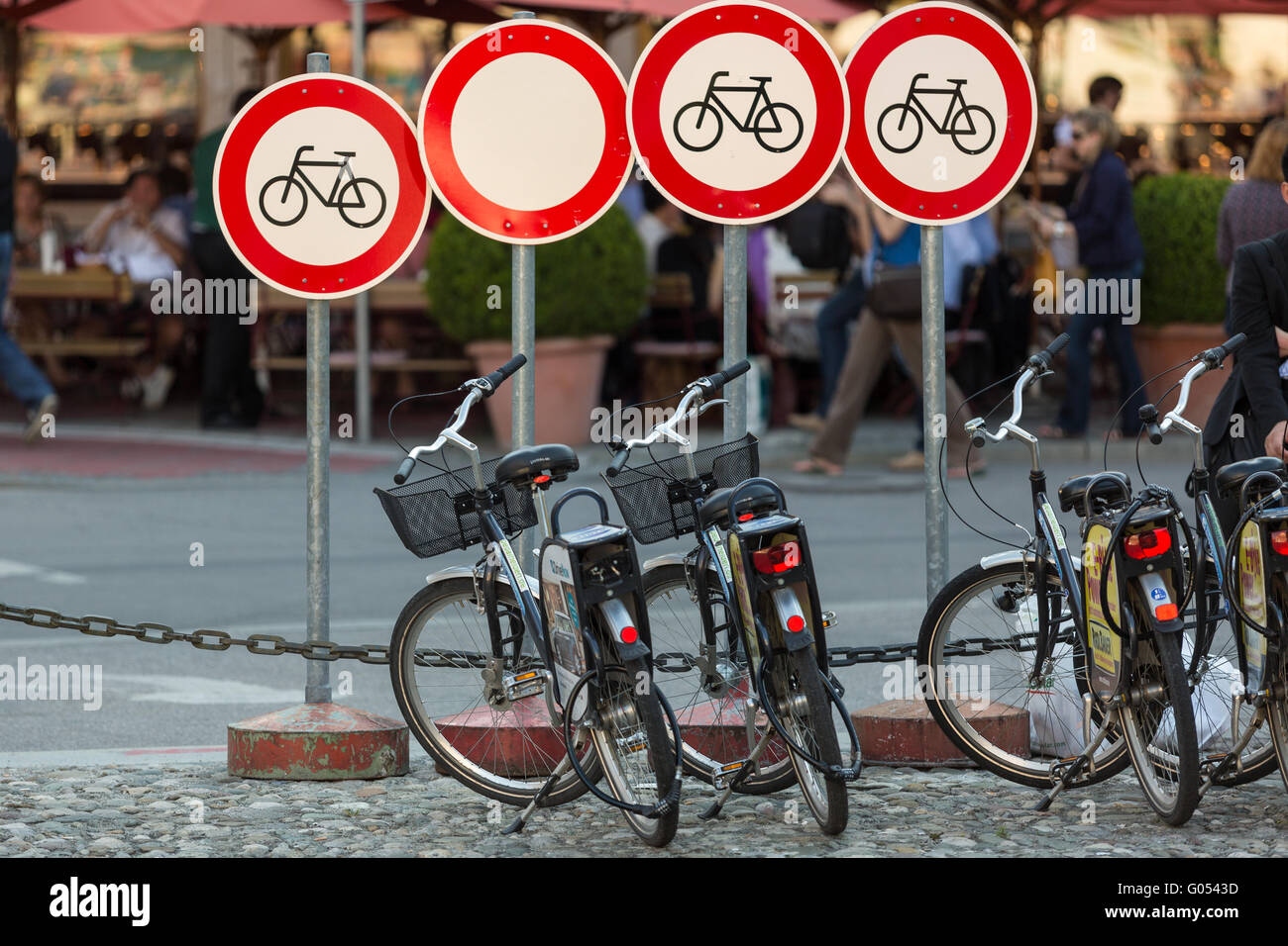 lockout of bicycles Stock Photo Alamy