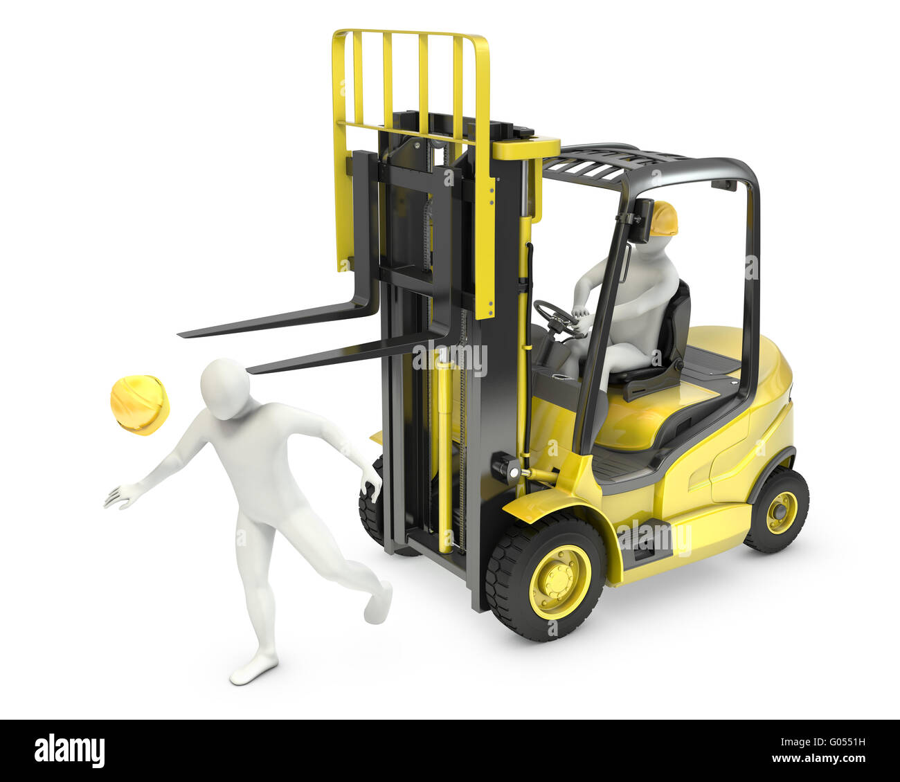 Fork lift truck accident hires stock photography and images Alamy
