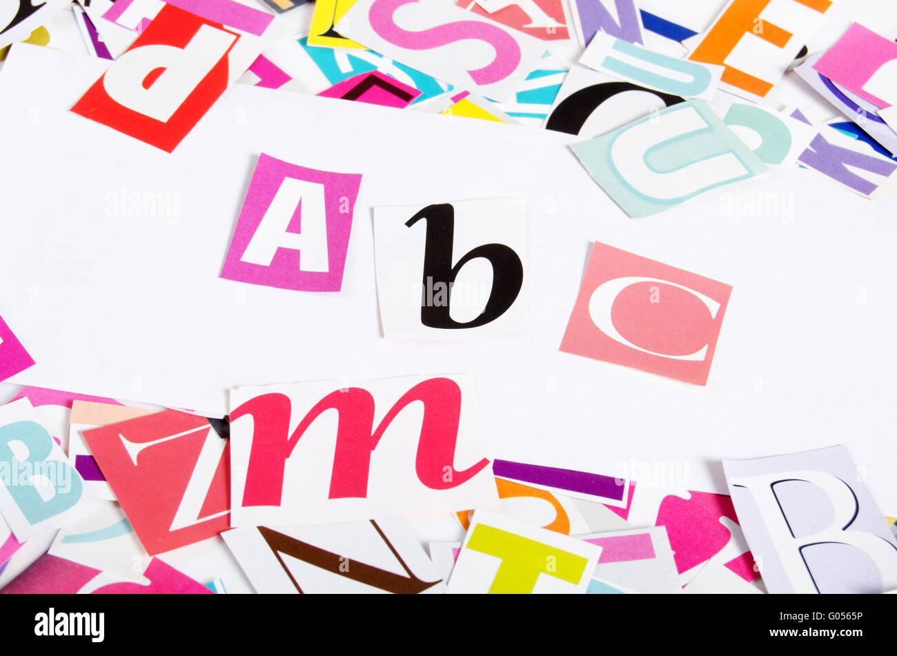 Newspaper Print Cuttings Alphabet Hi-res Stock Photography And Images ...