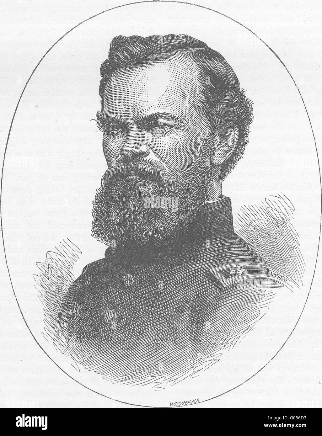 MILITARIA: Civil War: General McPherson, antique print c1880 Stock Photo