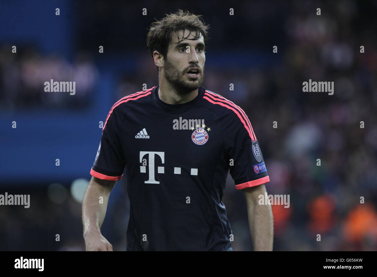 Javi Martinez  of Bayern Munich in action during the match of Champions League Atletico Madrid - Bayern Munich Stock Photo