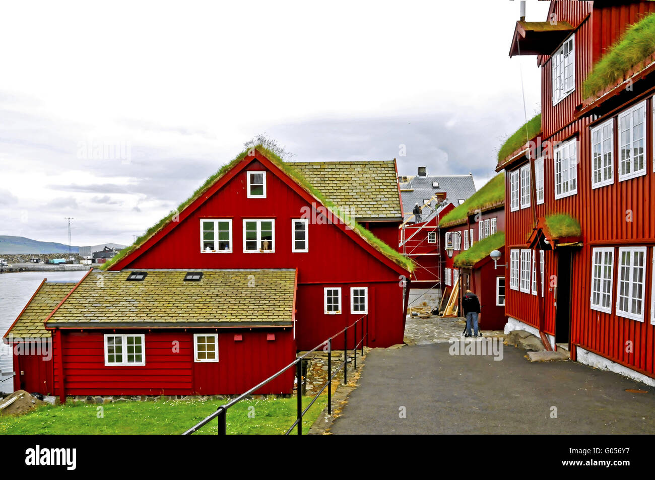 The old city of Tórshavn in the Faroe Islands Stock Photo