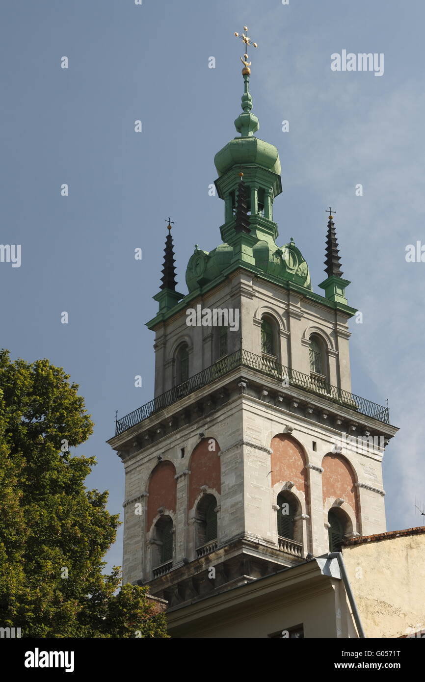 Korniakt Tower (Wieża Korniakta) of the Dormition (Assumption) Church Stock Photo