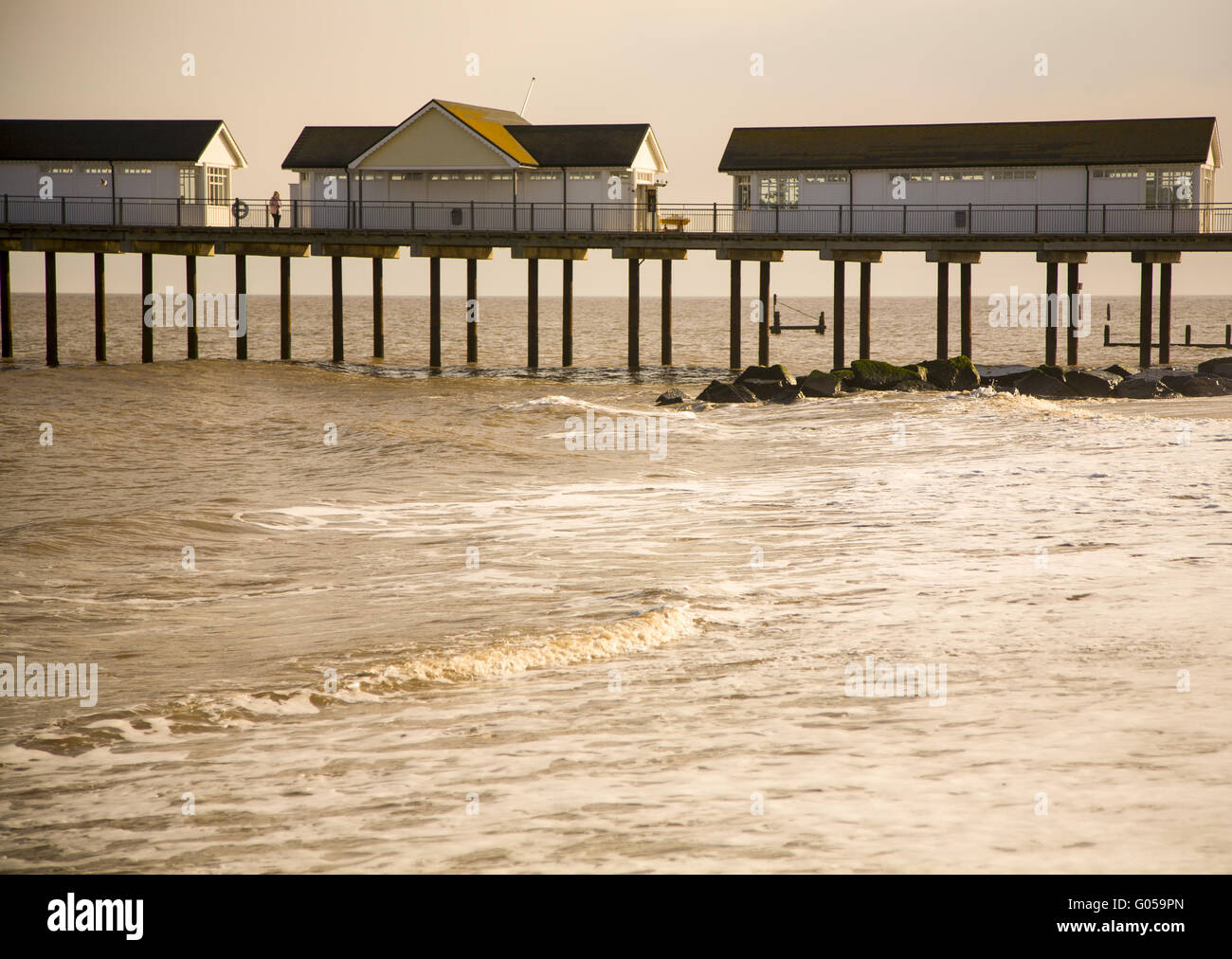 The old pier at Southwold Stock Photo