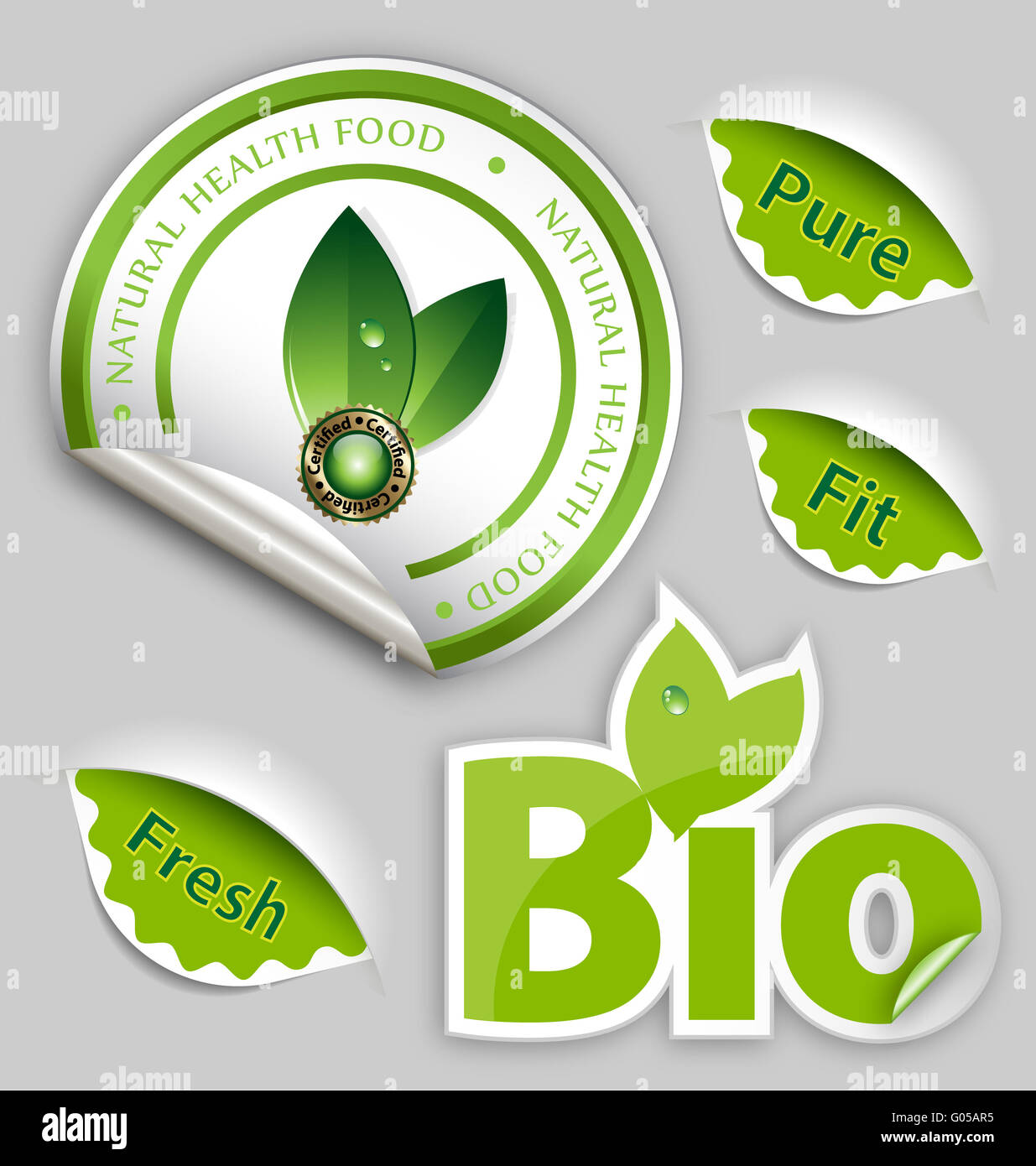 Bio labels and elements hi-res stock photography and images - Alamy