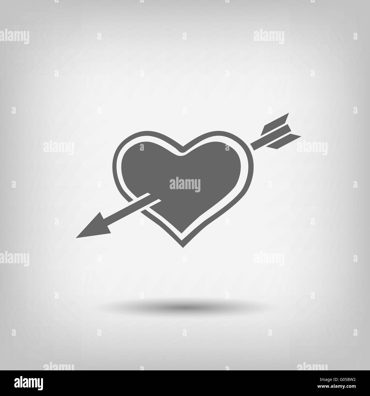 heart with arrow icon Stock Vector Image & Art - Alamy