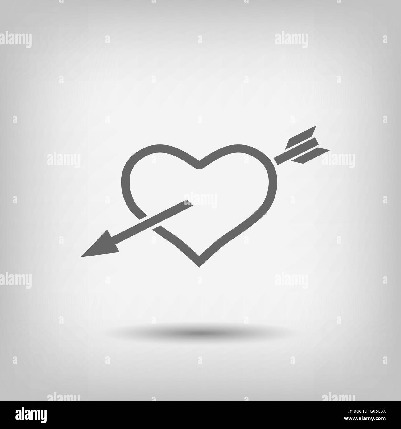 heart with arrow icon Stock Vector Image & Art - Alamy