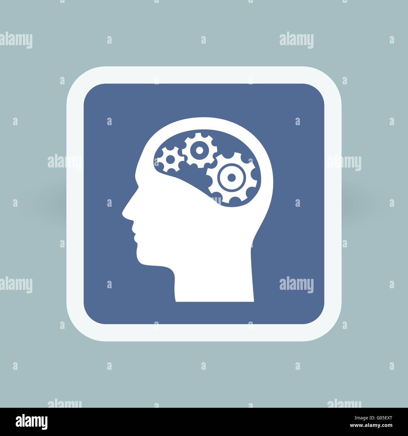 gear in head icon Stock Vector Image & Art - Alamy