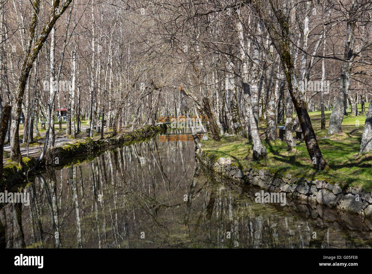 Covao d'ametade in the Serra da Estrela Natural Park. Portugal Stock ...