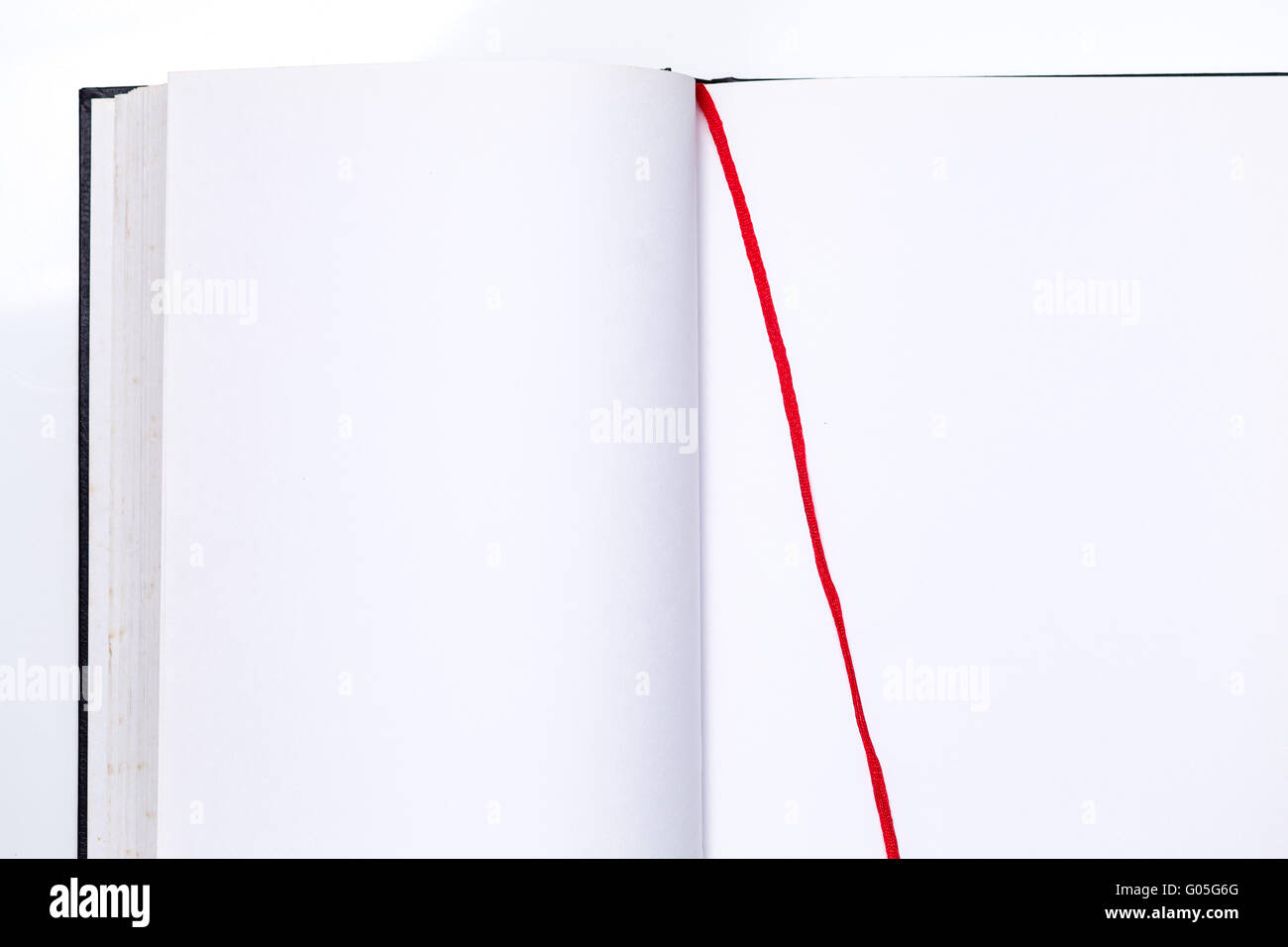 Blank book open with white pages with copyspace Stock Photo Alamy