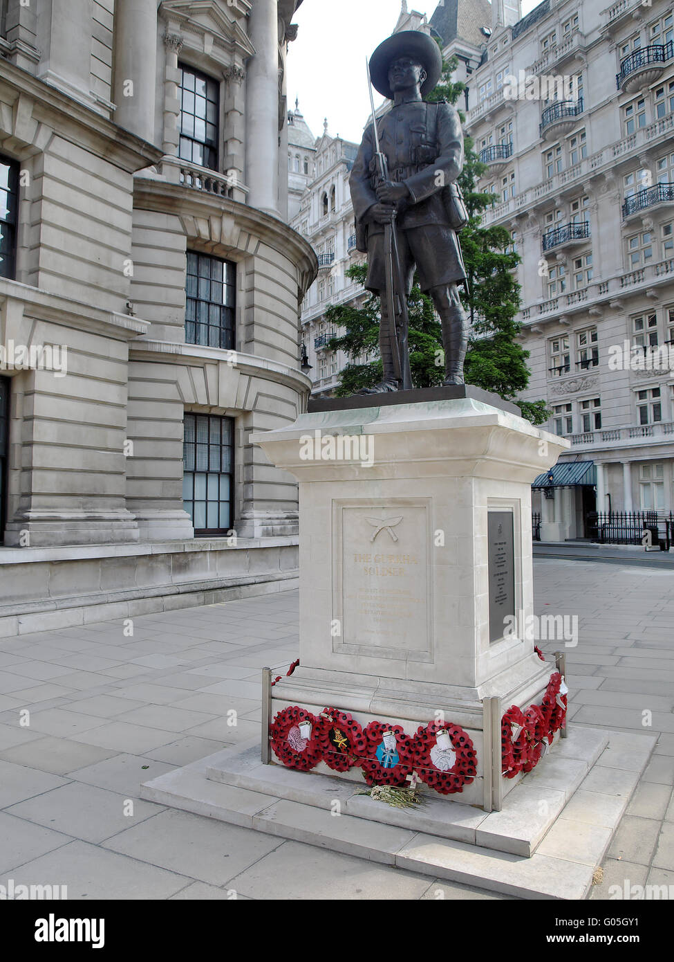 The statue is outside the Ministry of Defence in Whitehall Stock Photo