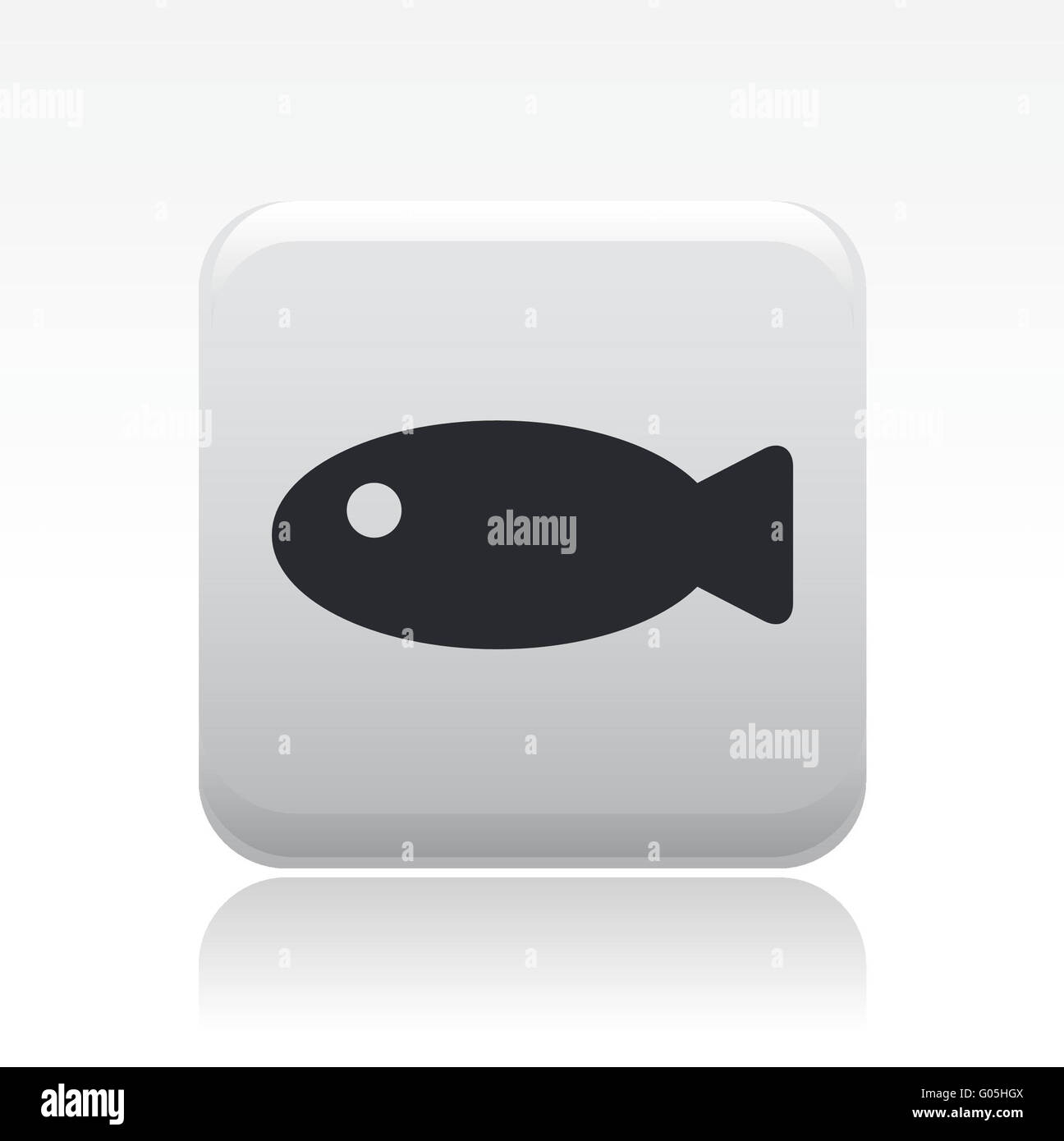 Vector illustration of single fish icon Stock Photo - Alamy