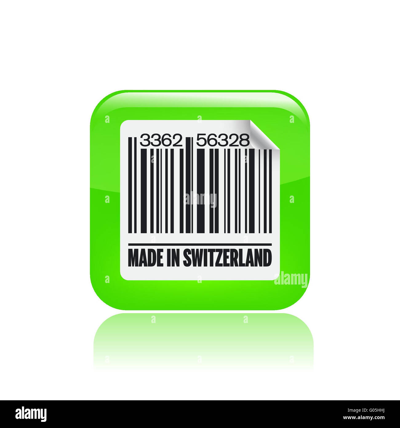 Vector illustration of single Swiss icon Stock Photo - Alamy