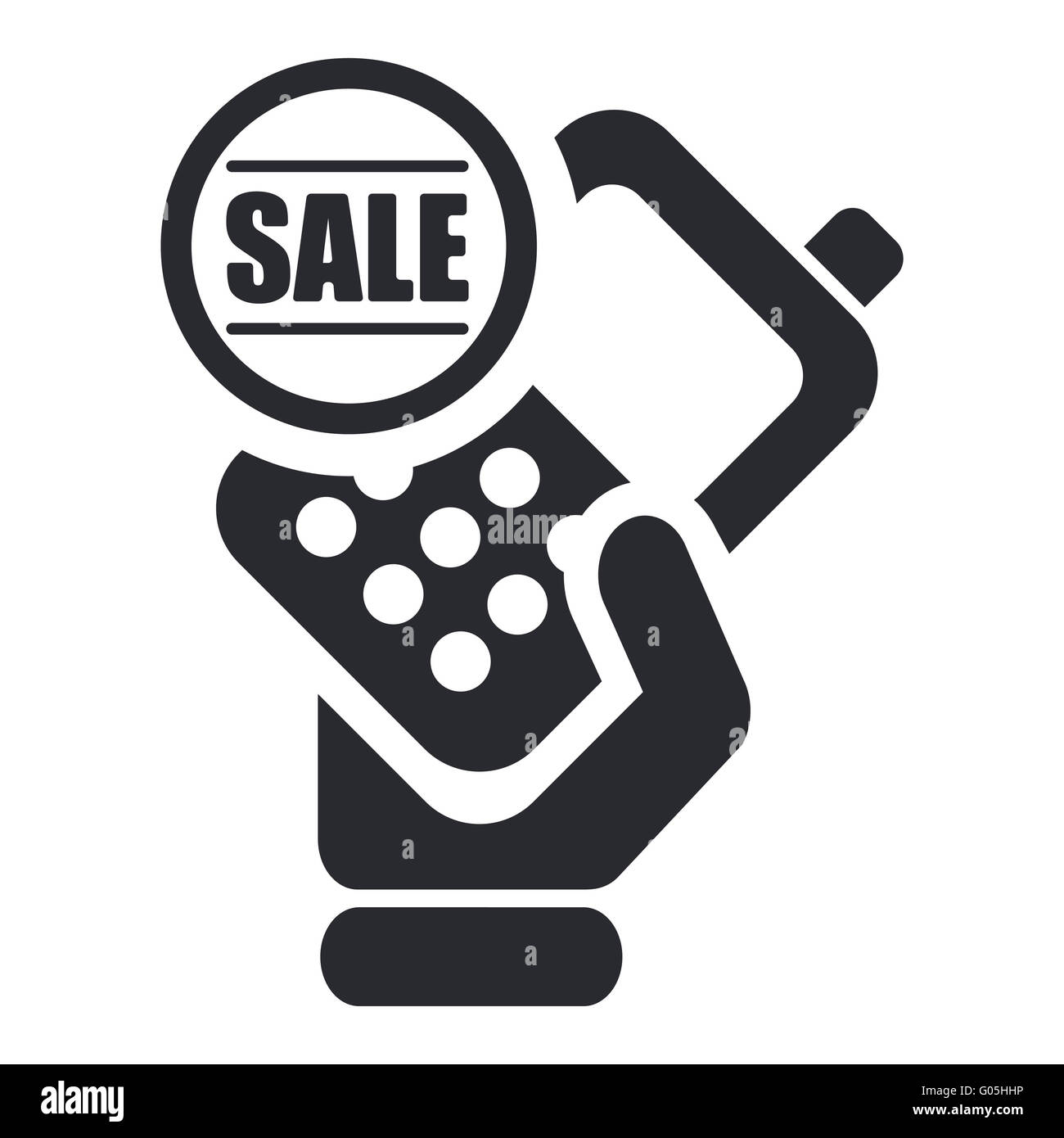 Vector illustration of isolated phone icon Stock Photo - Alamy