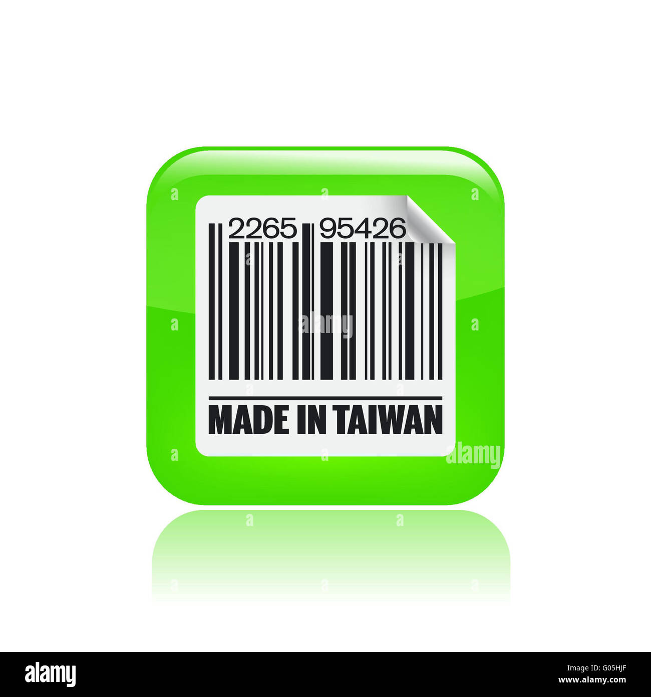 Vector illustration of single Taiwan icon Stock Photo
