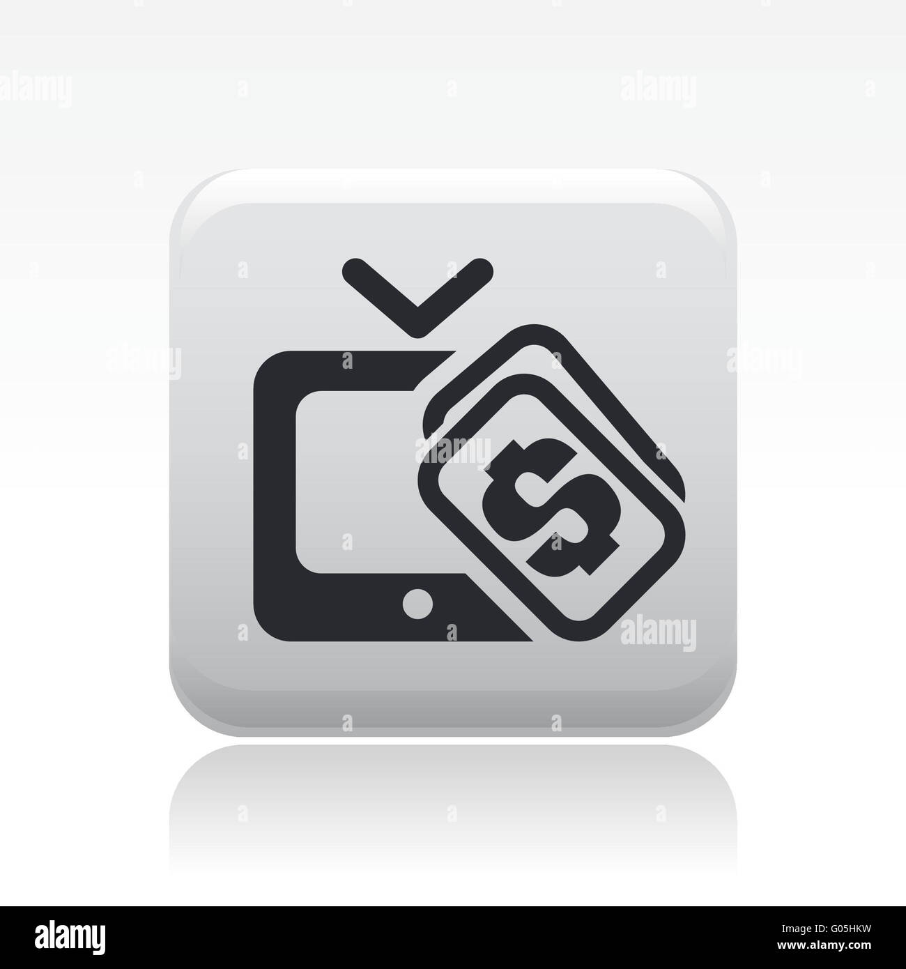 Vector illustration of single pay tv icon Stock Photo