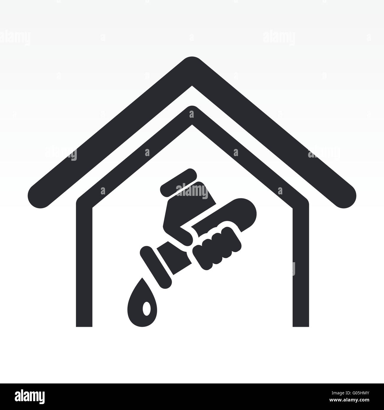 Vector illustration of isolated home icon Stock Photo - Alamy