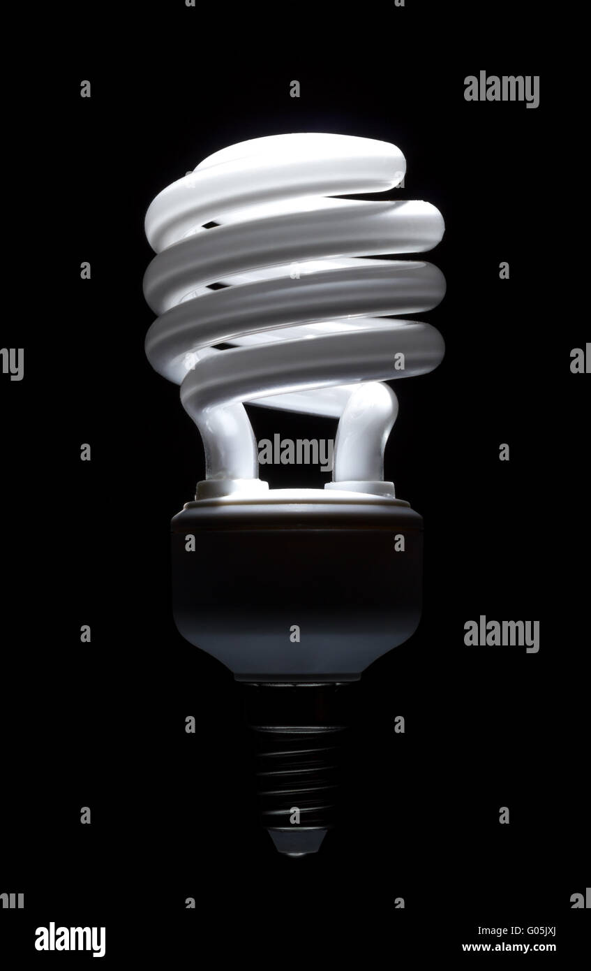 Energy saving compact fluorescent lightbulb CFL Stock Photo Alamy