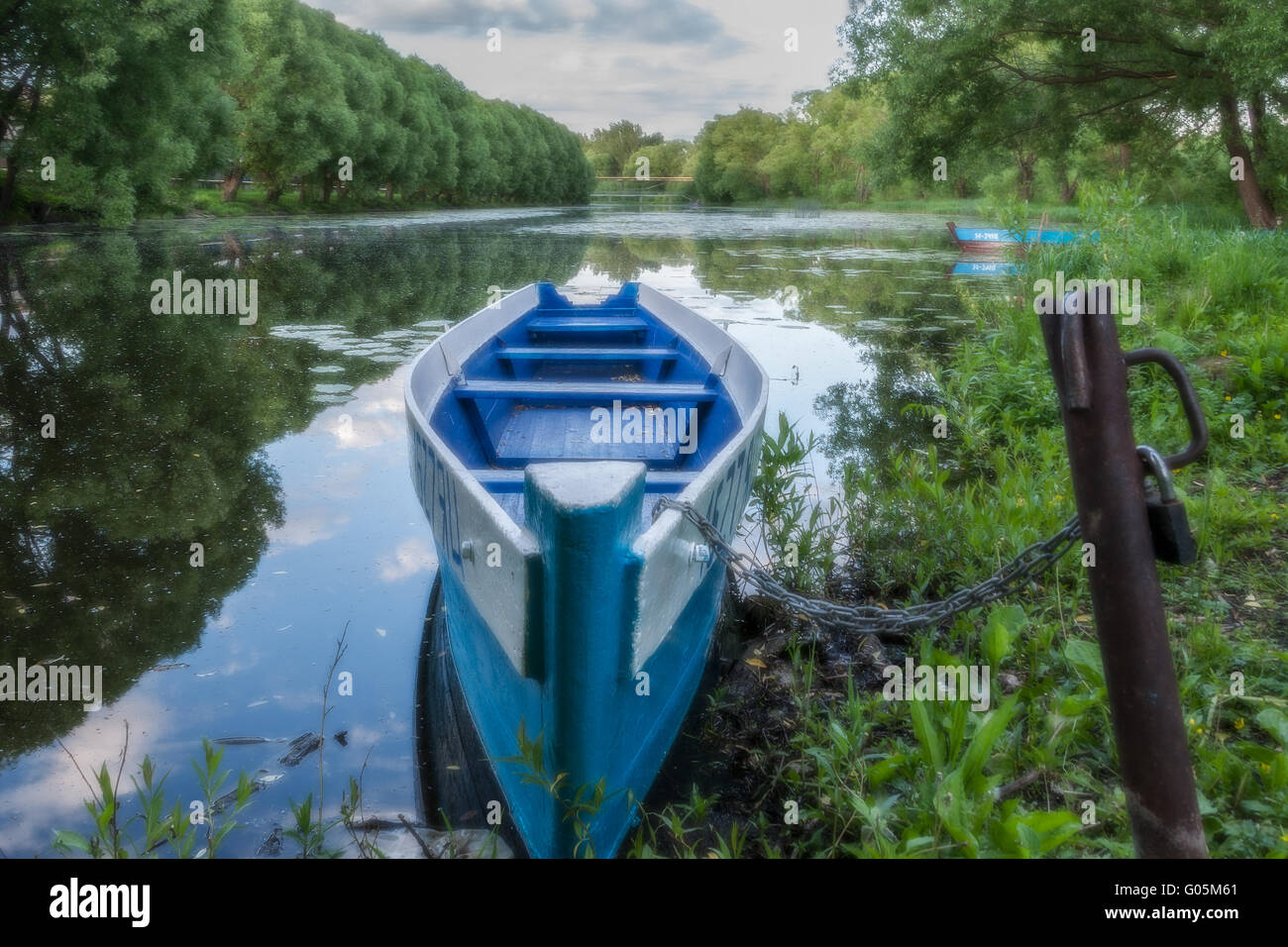 boat with the antitheft device Stock Photo Alamy