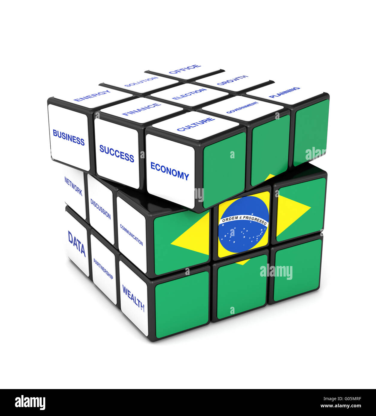 Rubik Brazil Flag Stock Photo Alamy