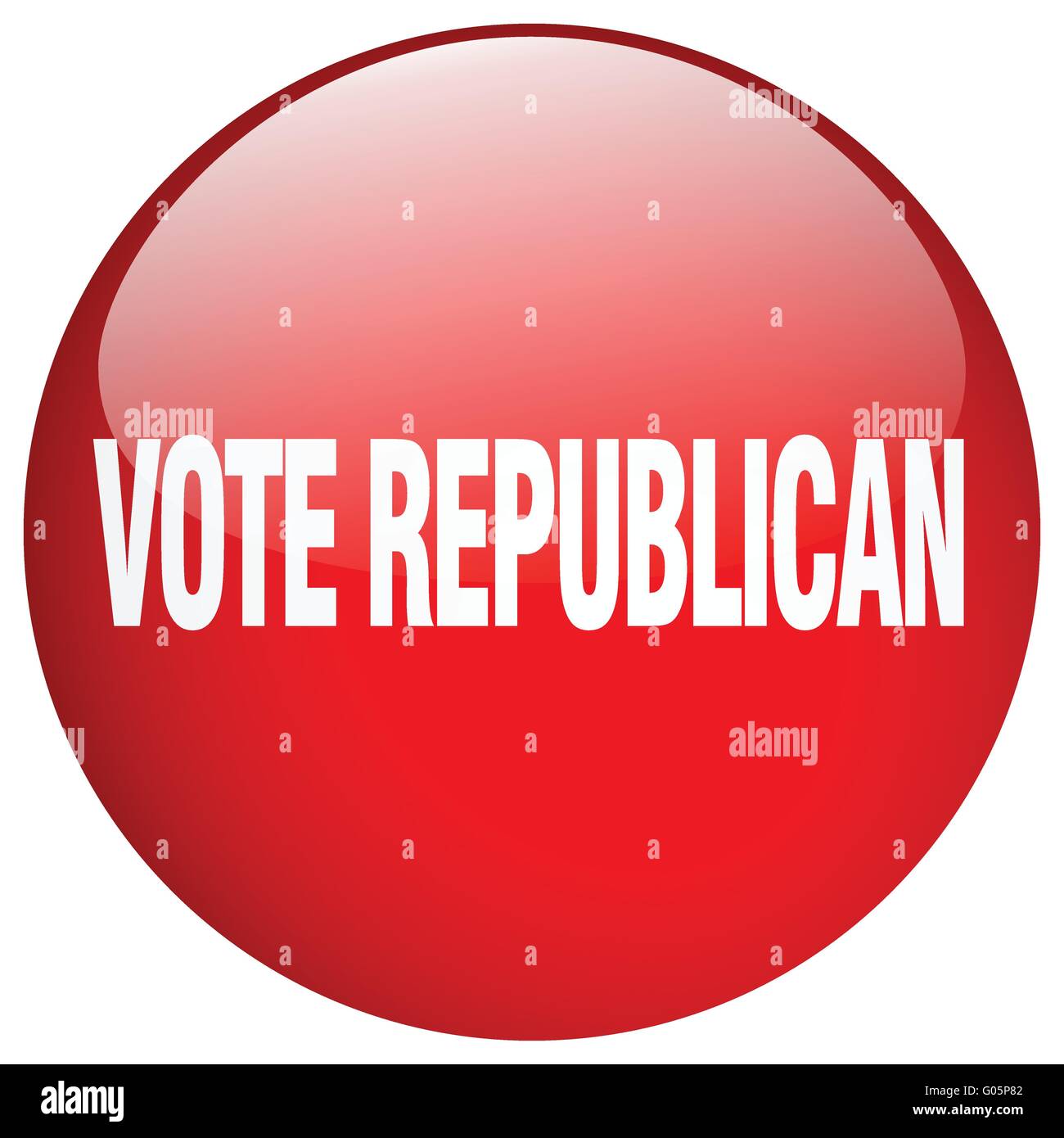 vote republican red round gel isolated push button Stock Vector Image ...