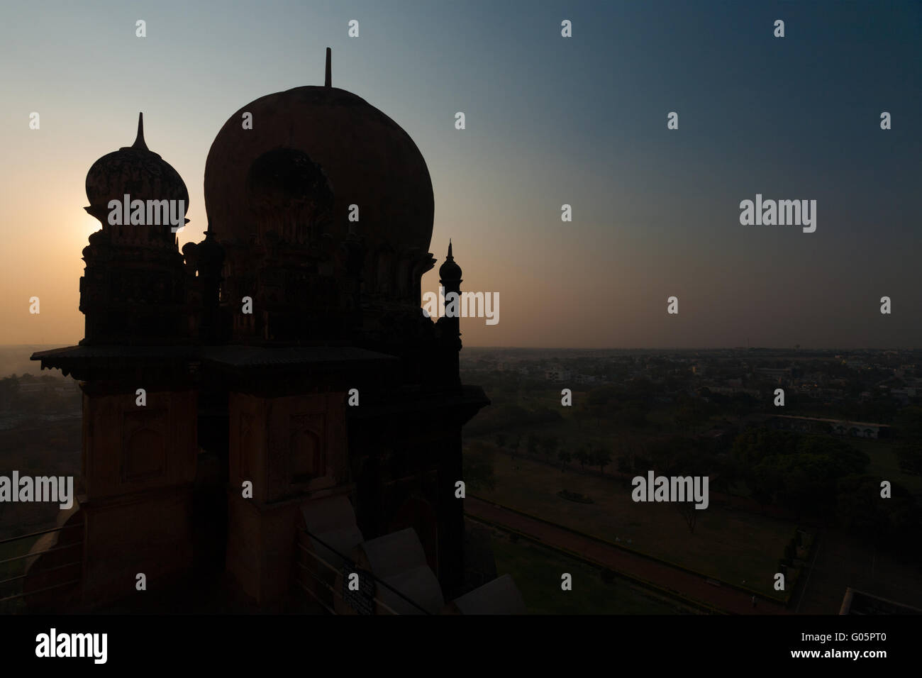 Dome Silhouette Gol Gumbaz Islamic Architecture Stock Photo