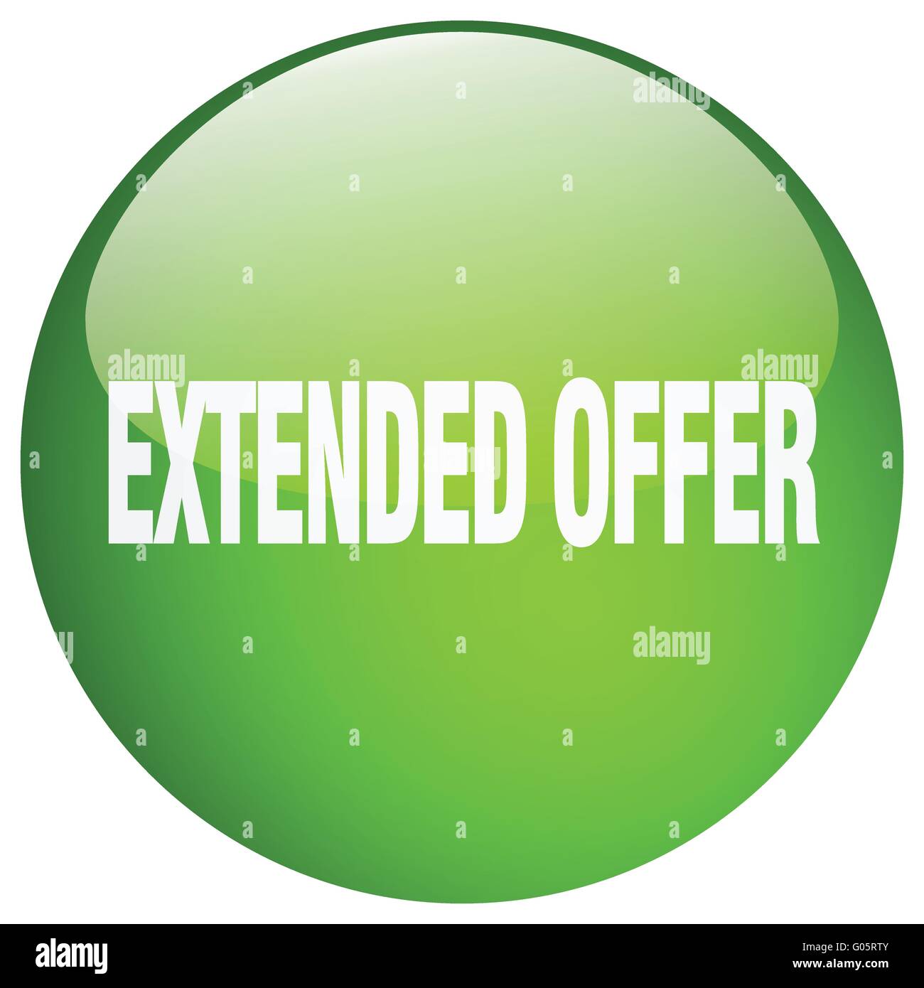 extended offer green round gel isolated push button Stock Vector Image ...